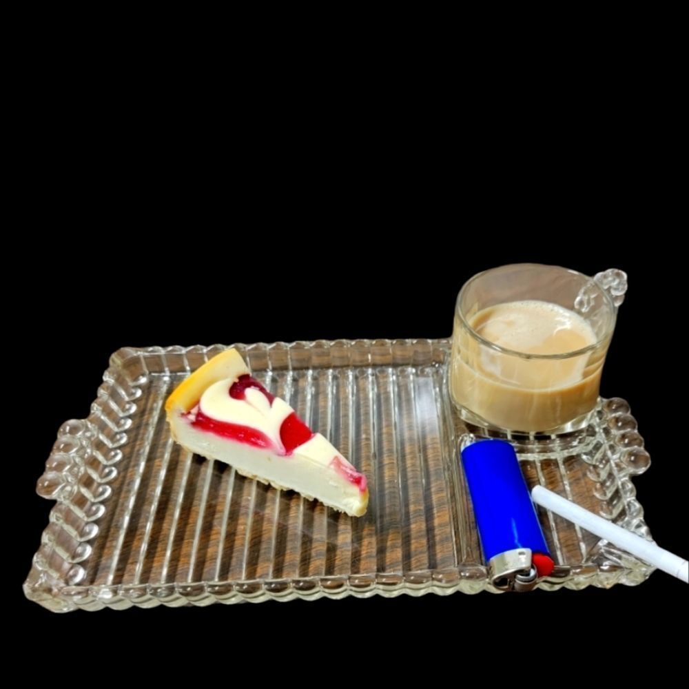 Vintage Snack Plate with Ashtray